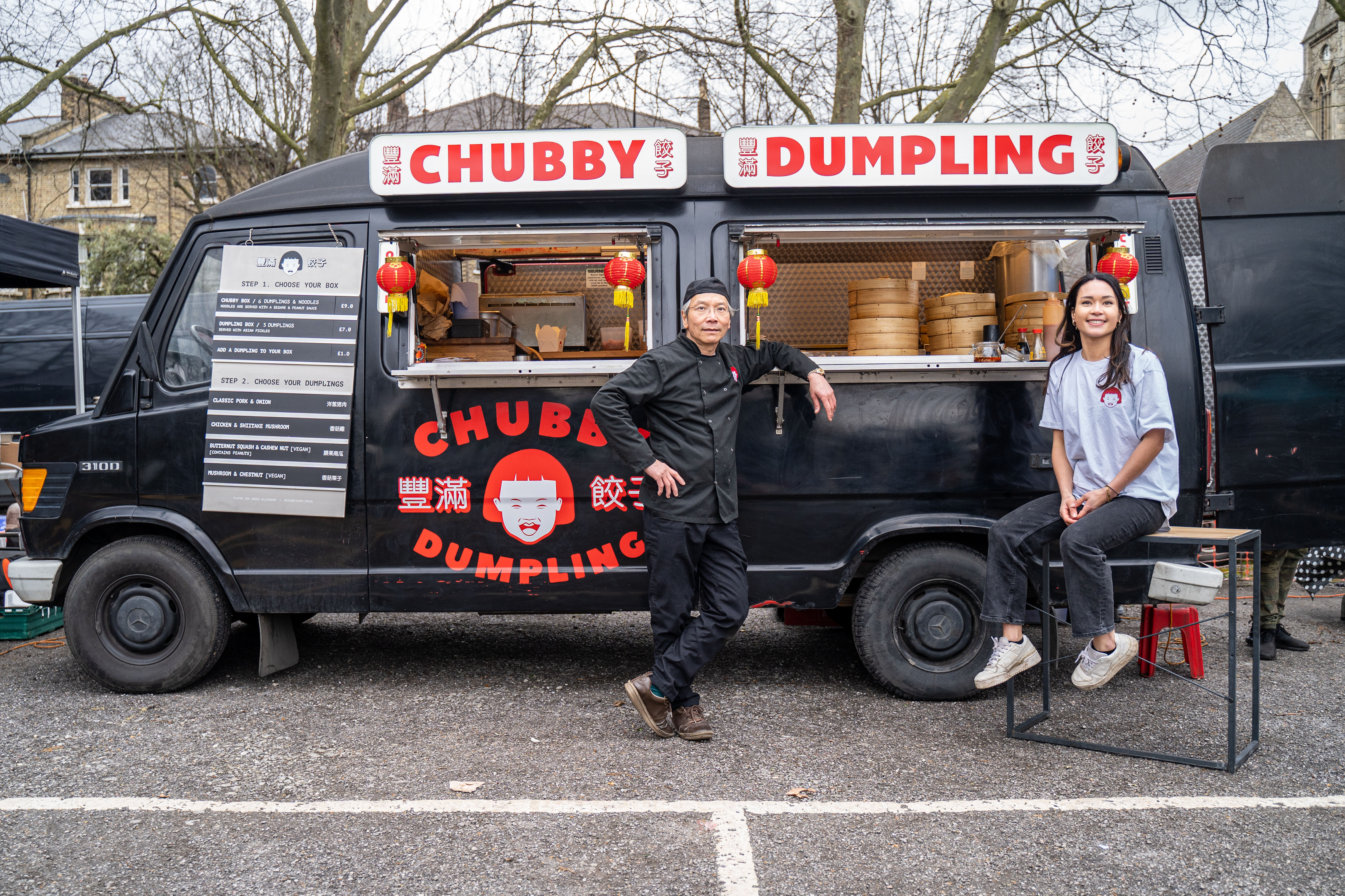 The Chubby Dumpling food van with chefs Joe and Chantel