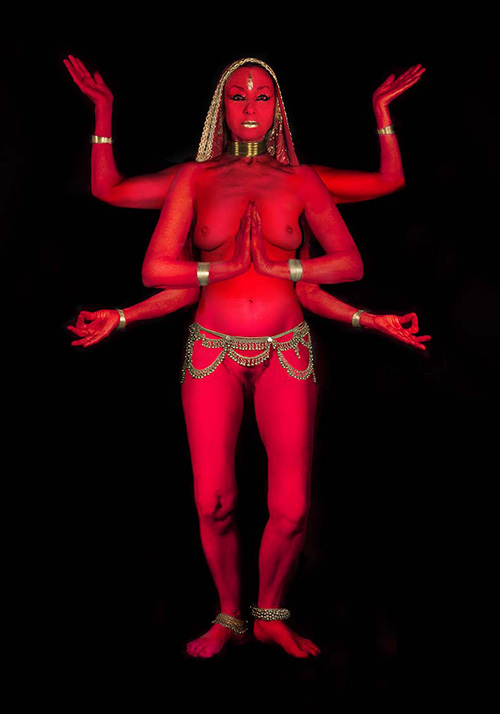 Penny Slinger, Penny Red Dakini, 2019, Courtesy of Richard Saltoun Gallery, © the artist