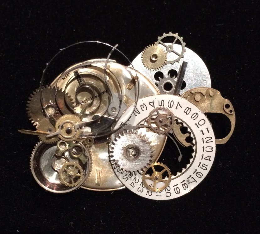 A time piece deconstructed by a participant in one of Abigail Conway's Time Lab workshops