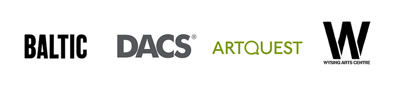 Baltic, DACS+Artquest and Wysing Arts Centre logos
