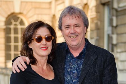 Tony Elliott and his wife Janey, stood in the courtyard at Somerset House