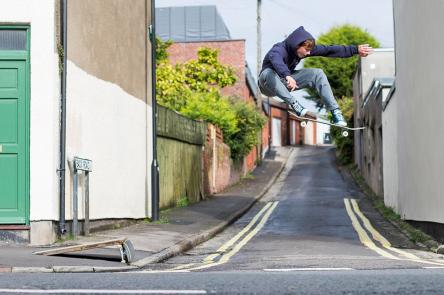 Photo by Reece Leung, Mike Arnold ollie, Bristol, 2014