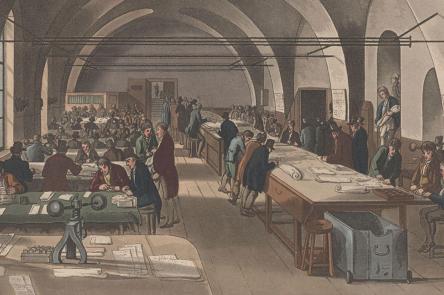 Illustration of the Stamp Office