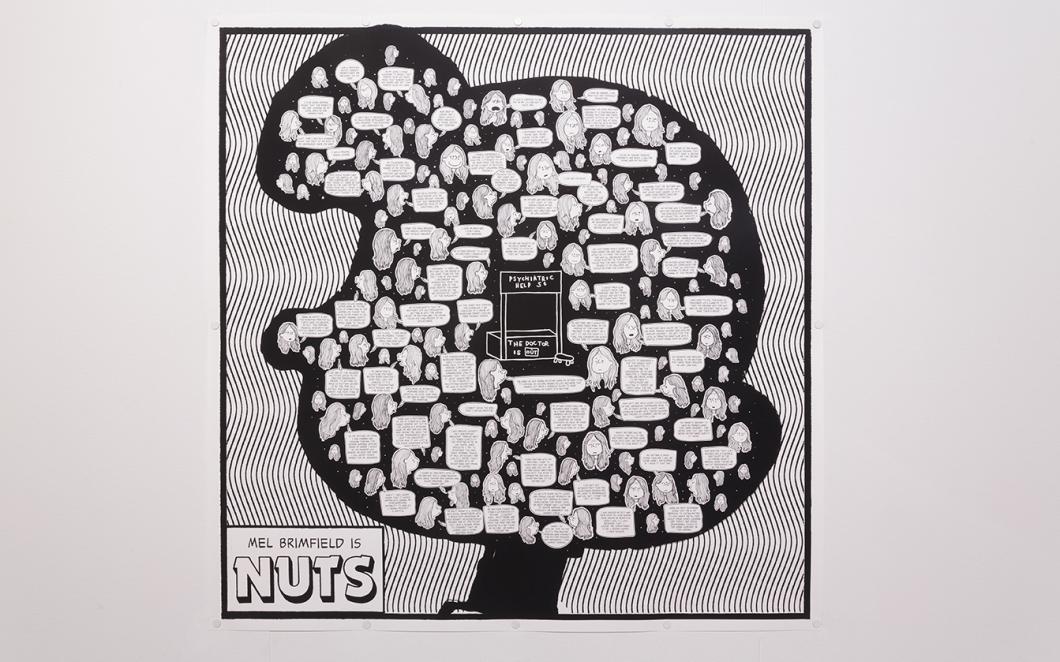 Mel Brimfield Is NUTS, installed in Good Grief, Charlie Brown!