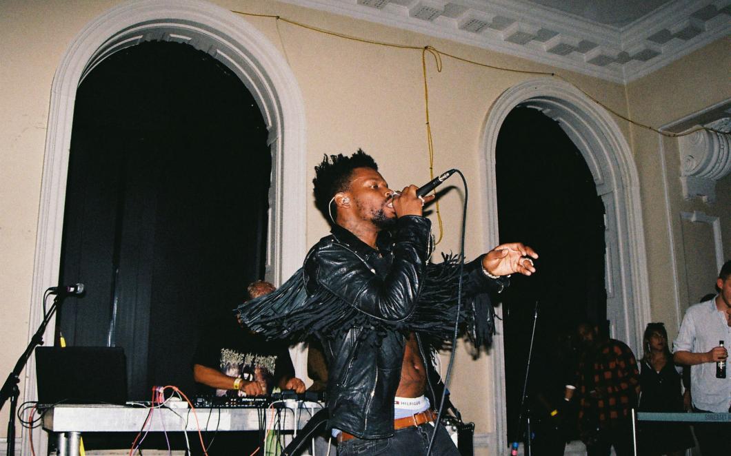 Gaika performing at the opening night of SYSTEM