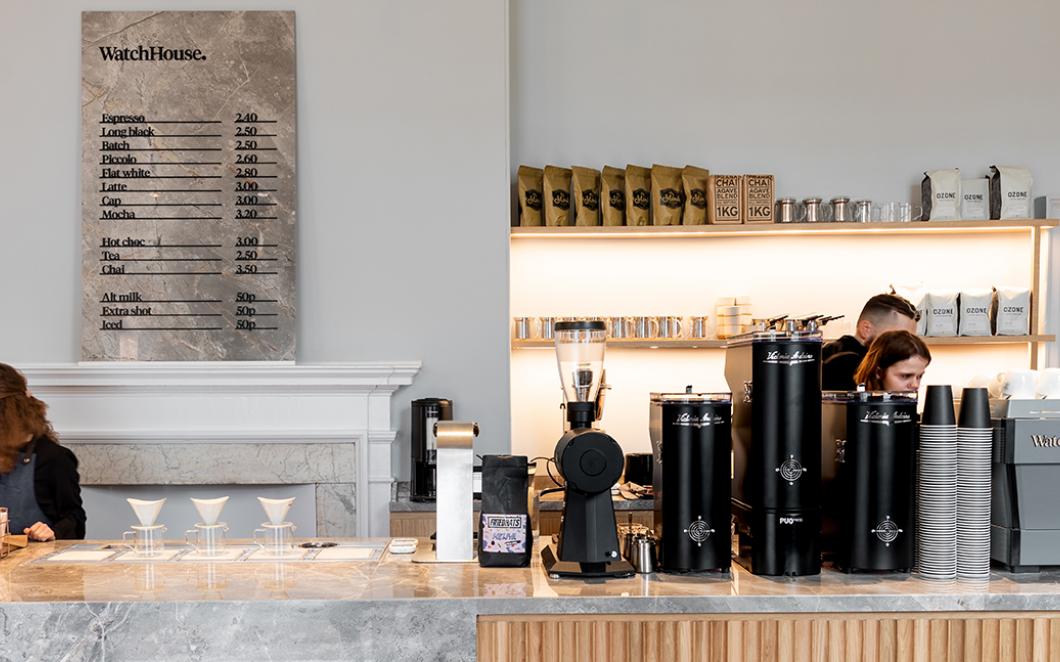 The coffee bar at Watch House cafe at Somerset House