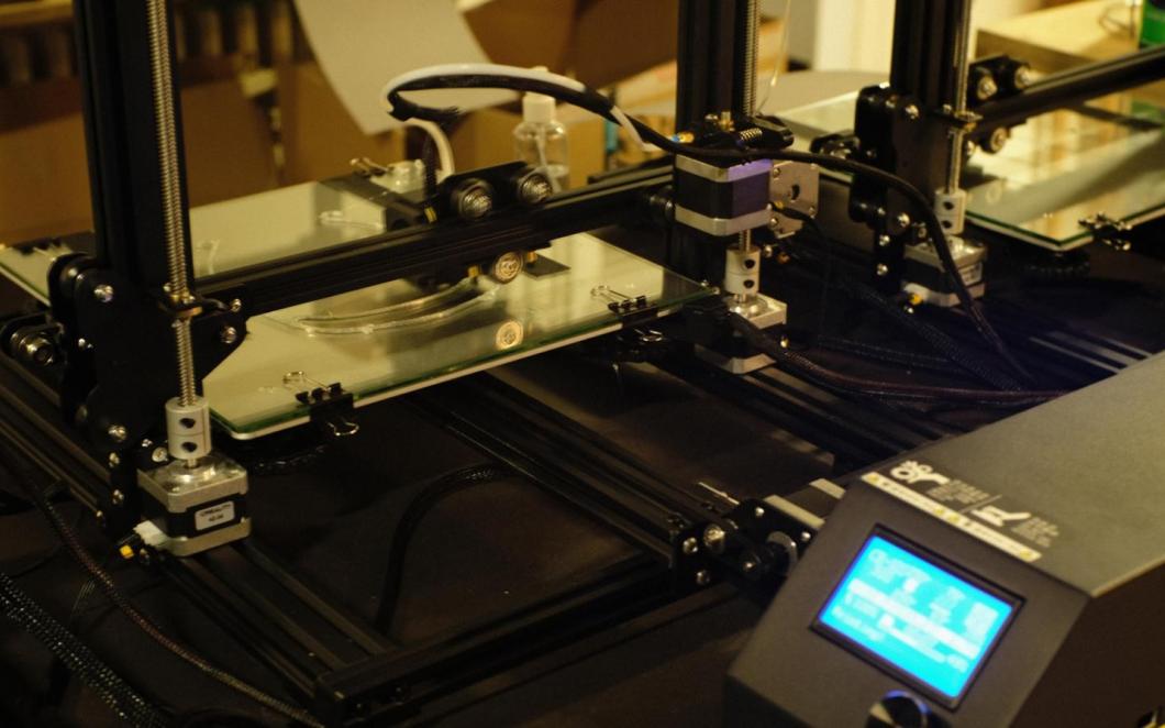 A photo of a 3-D printing farm