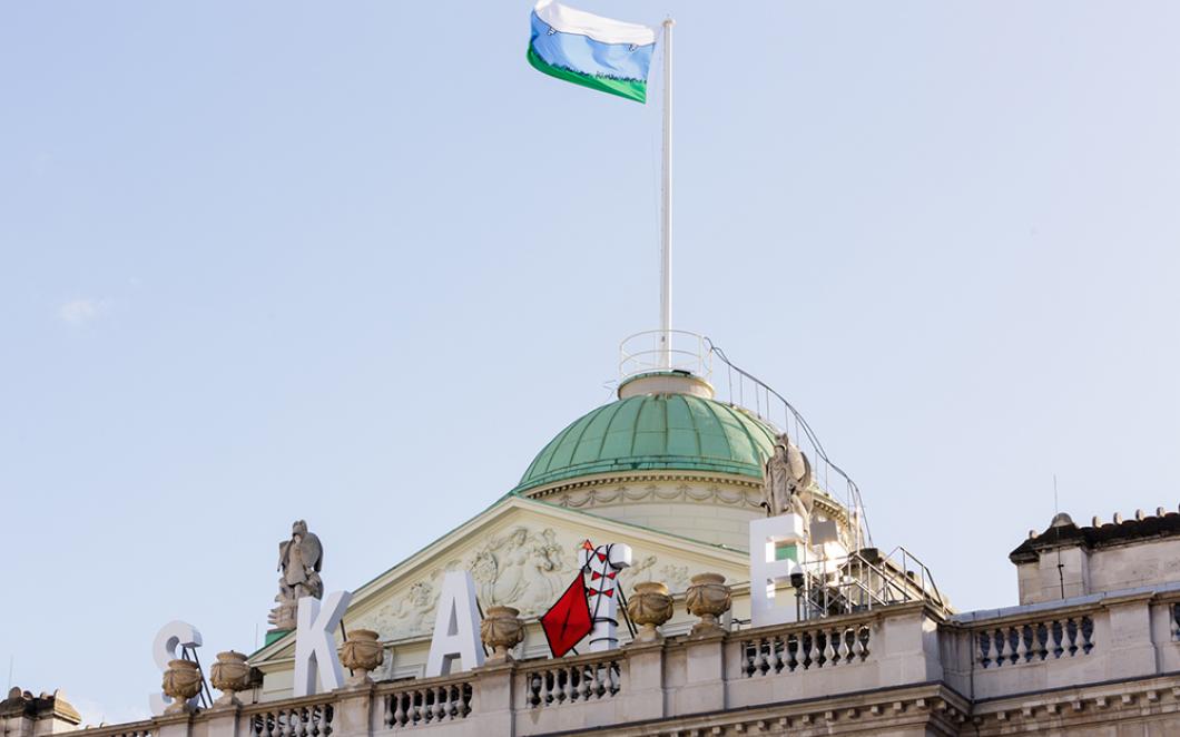 Ryan Gander's new artworks for Good Grief, Charlie Brown! on the roof of Somerset House