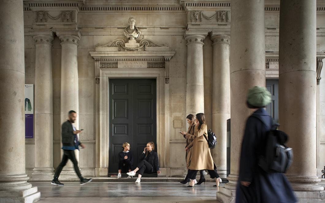 People walking into Somerset House, Photo by Phillip Vile