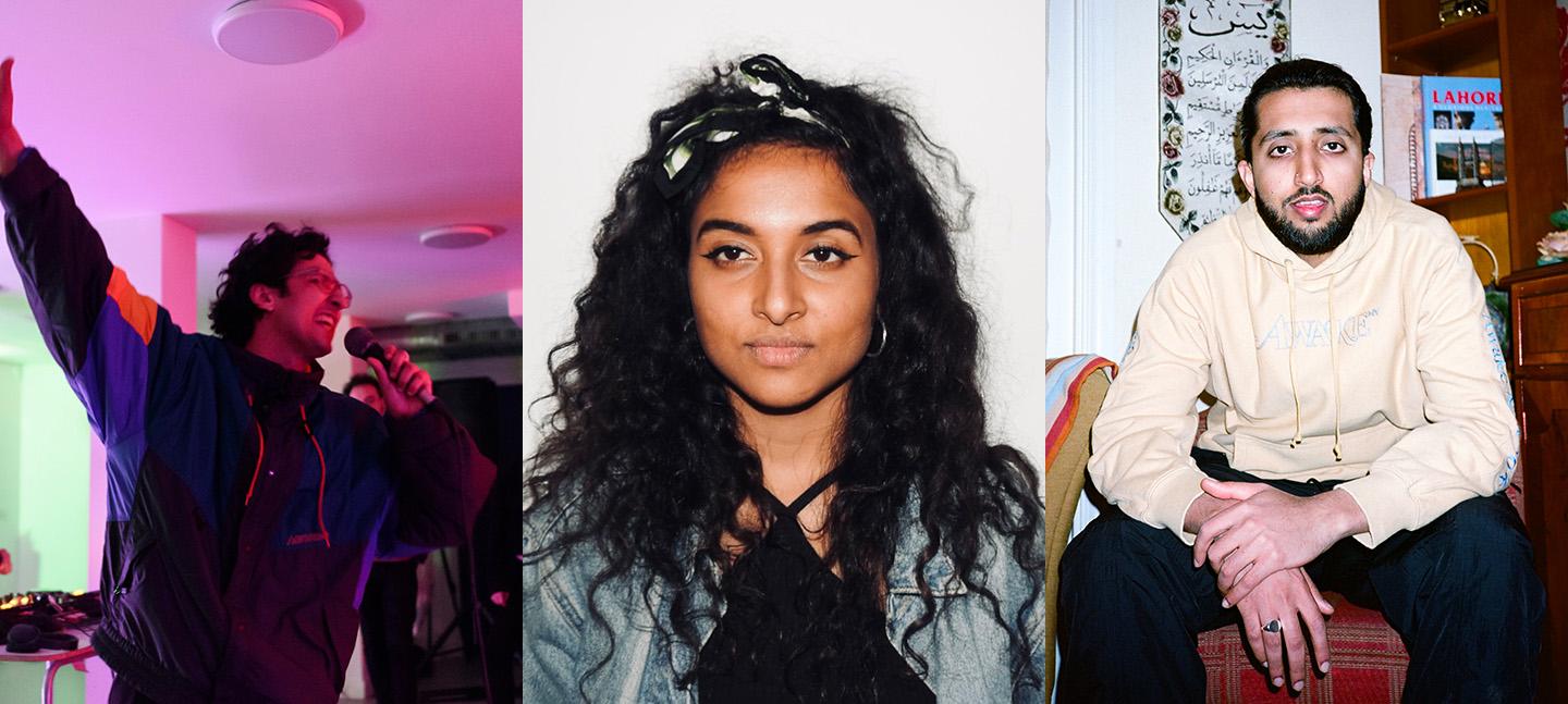 A composite image of 3 Daytimer DJs, Jonny Khan, DJ Mimi, and Esk.