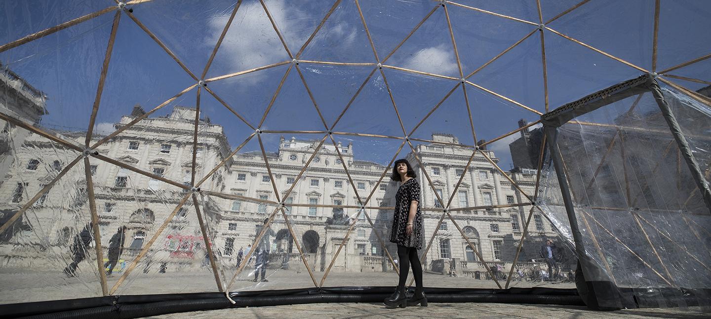 Pollution Pods by Michael Pinsky at Somerset House for Earth Day 2018 (c) Peter Macdiarmid for Somerset House