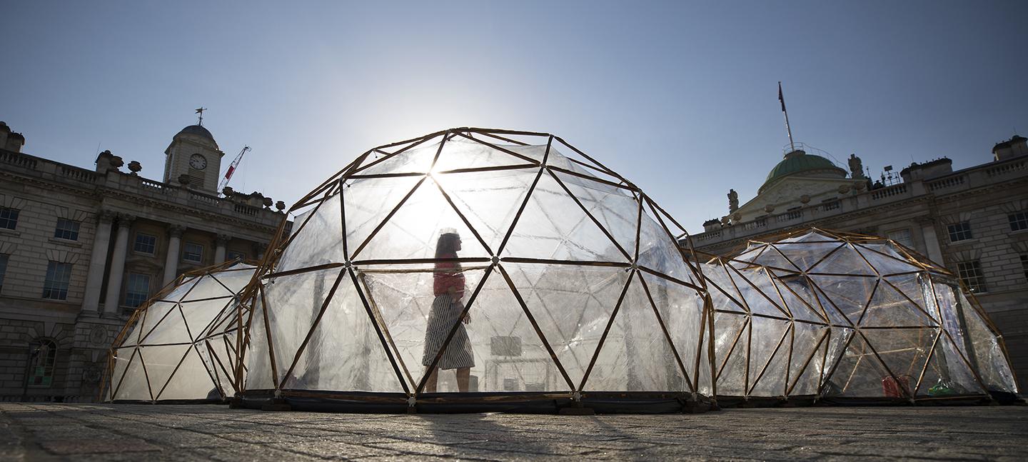 Pollution Pods by Michael Pinsky at Somerset House for Earth Day 2018 (c) Peter Macdiarmid for Somerset House
