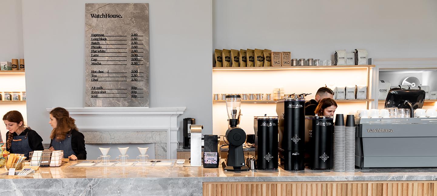 The coffee bar at Watch House cafe at Somerset House