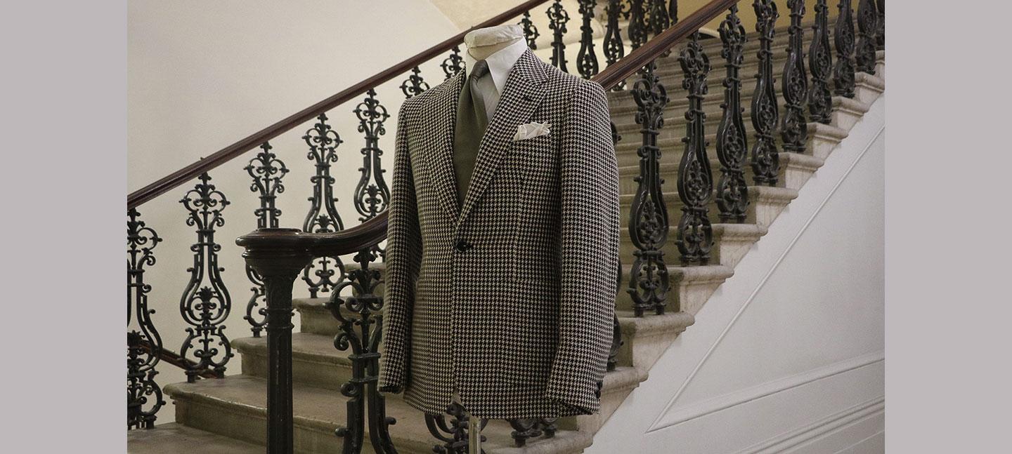 A jacket by a staircase