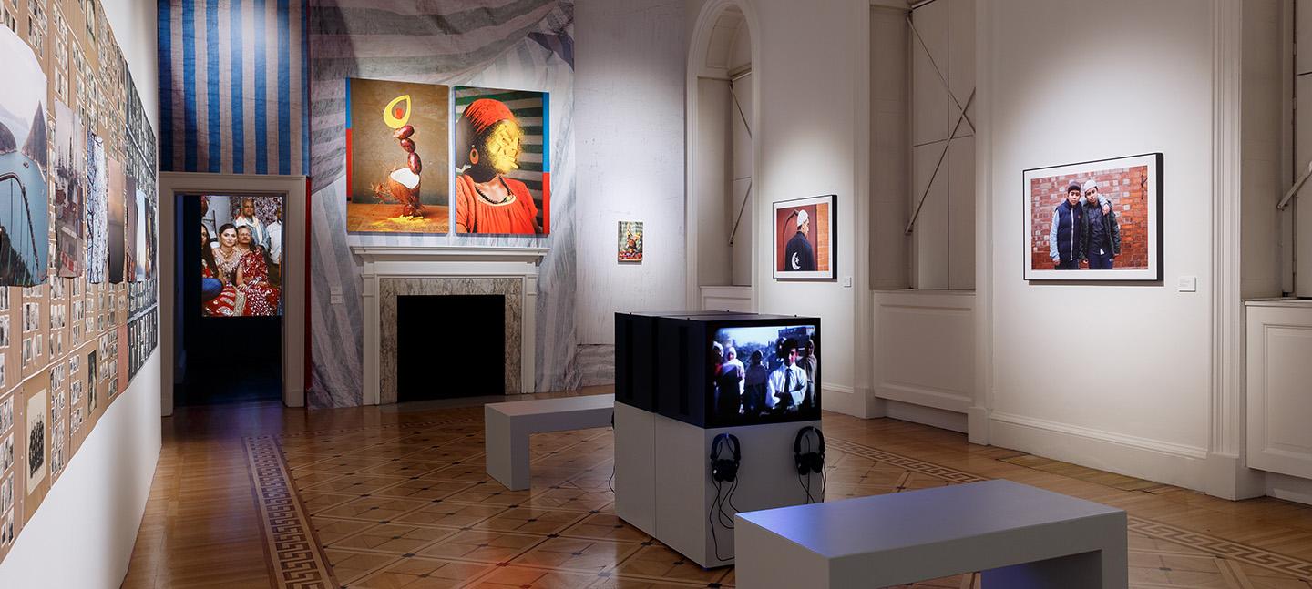 Installation view of Kaleidoscope: Immigration and Modern Britain
