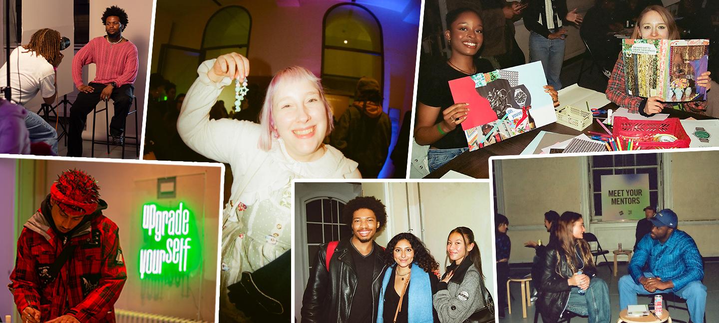 A collage image of young people enjoying themselves at the last Upgrade Yourself takeover.