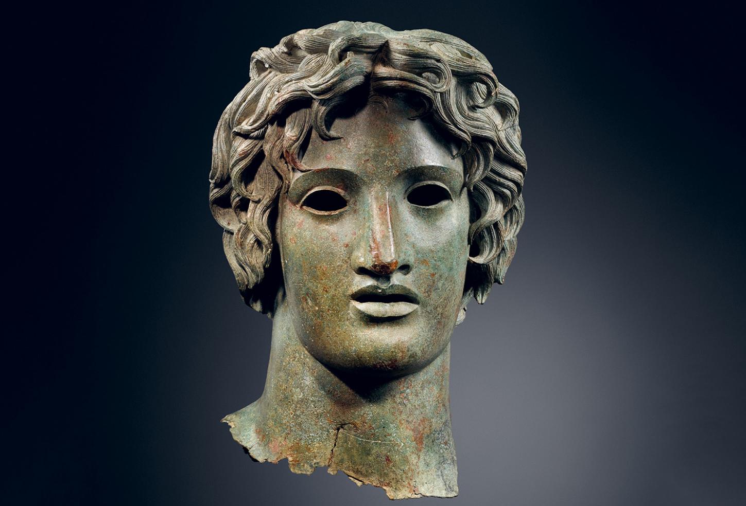 The Classical Now, Bronze head of Apollo, first to second centuries AD, 40 × 25 × 27 cm. © MACM (Musée d’Art Classique de Mougins).
