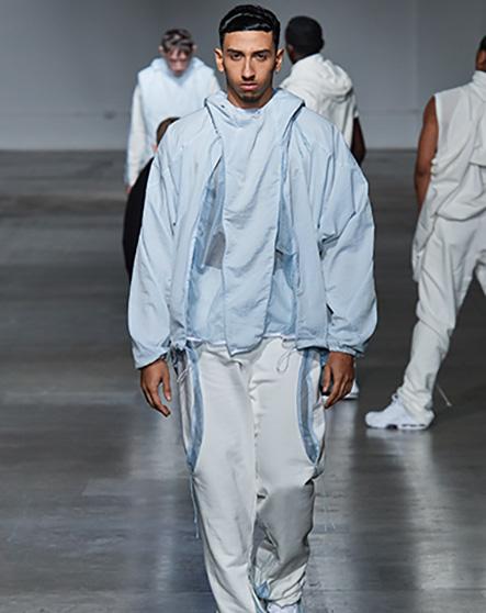 Saul Nash AW20 Shelter Catwalk supported by Fashion East. Photo courtesy of Vogue Runway
