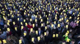 A crowd assembled for the launch of 'UTOPIA 2016'