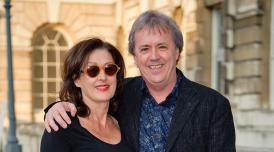 Tony Elliott and his wife Janey, stood in the courtyard at Somerset House