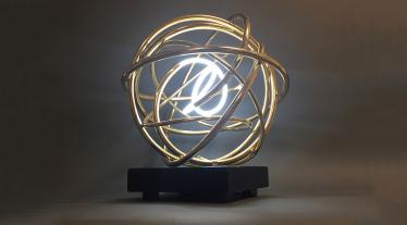 Gold Neon Orb by Mark Beattie