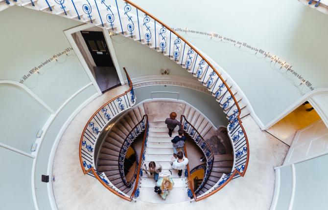 Aerial view of the Nelson Stairway, Somerset House, Image by Kevin Meredith
